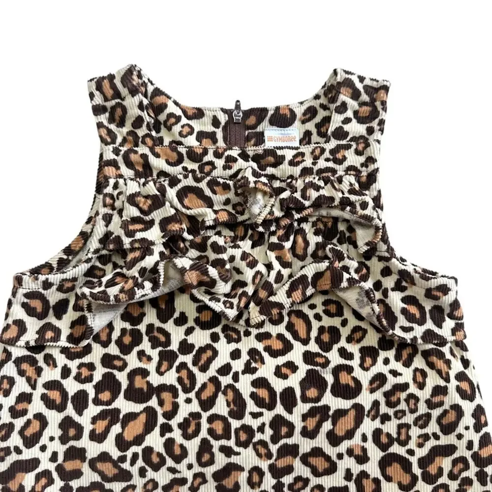 Gymboree Leopard Corduroy Dress Size 4 Animal Print
